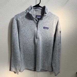 Patagonia Women’s Heather Gray Zip-Up Sweater